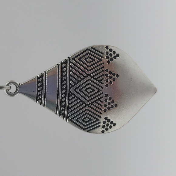 1863- Handmade Geometric Dangle Earrings NWT - Picture 6 of 7